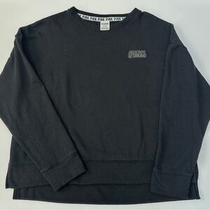 PINK Victoria's Secret Black Crewneck Sweater